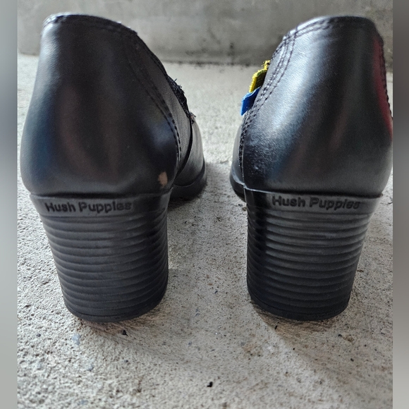 Hush Puppies 90s Square Toe Chunky Heels - Picture 2 of 5